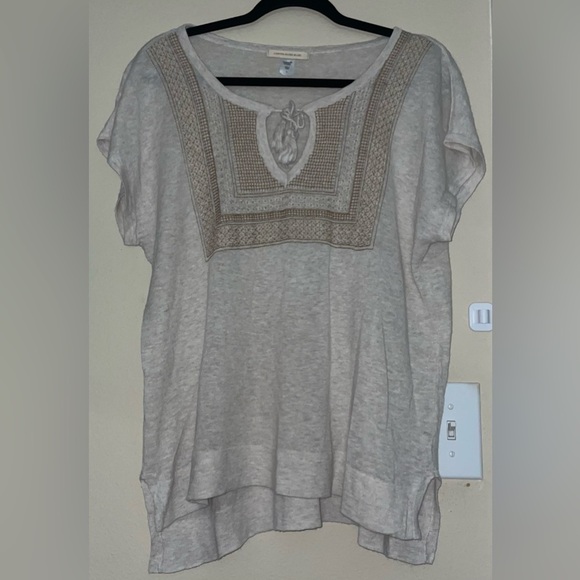 Canyon River Blues Cotton Blend Embroidered Earthy Lightweight Tunic Top Large - Picture 1 of 11